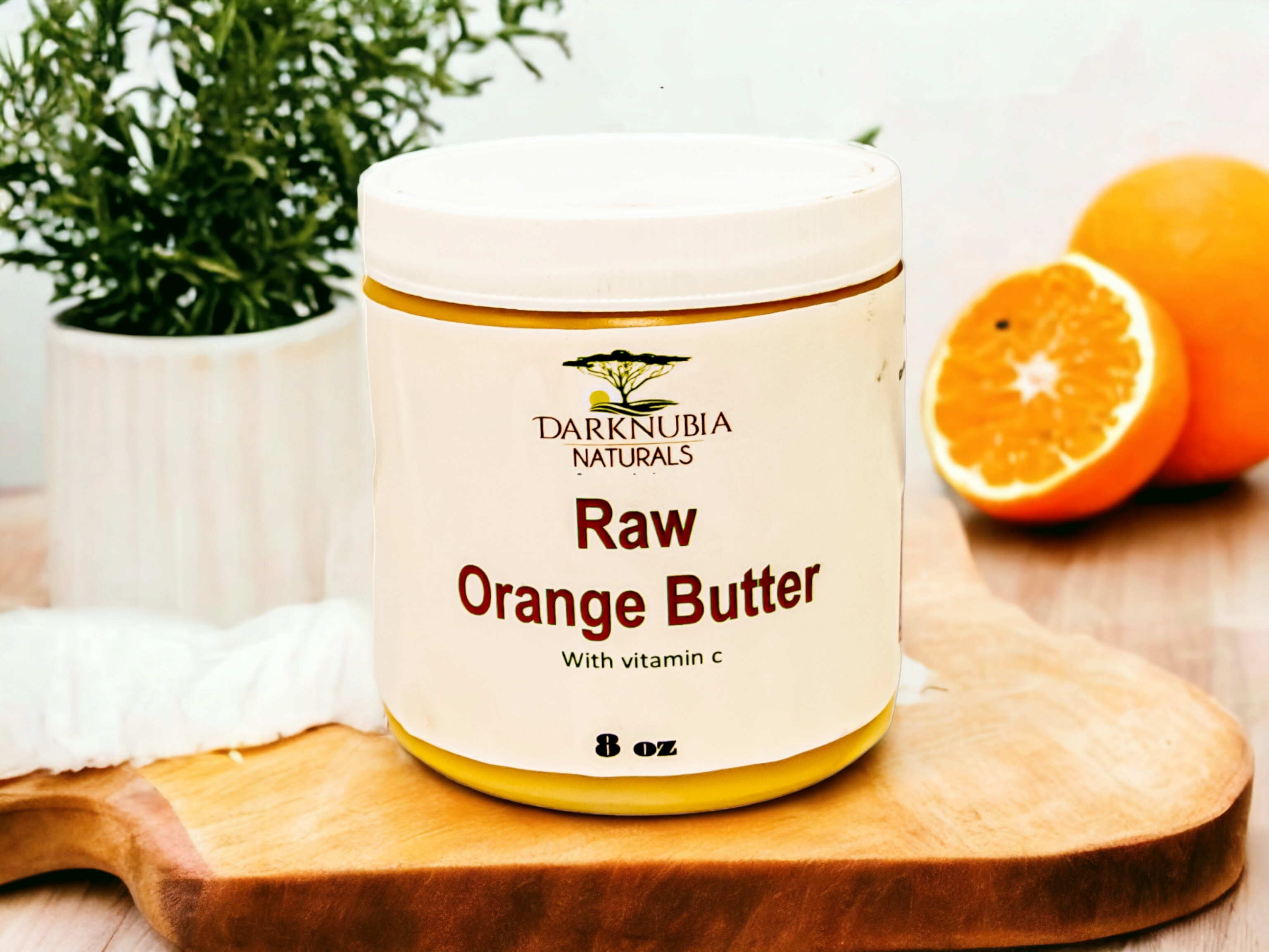 8oz Raw orange butter with vitamin c and 2 free grapefruit handmade soaps