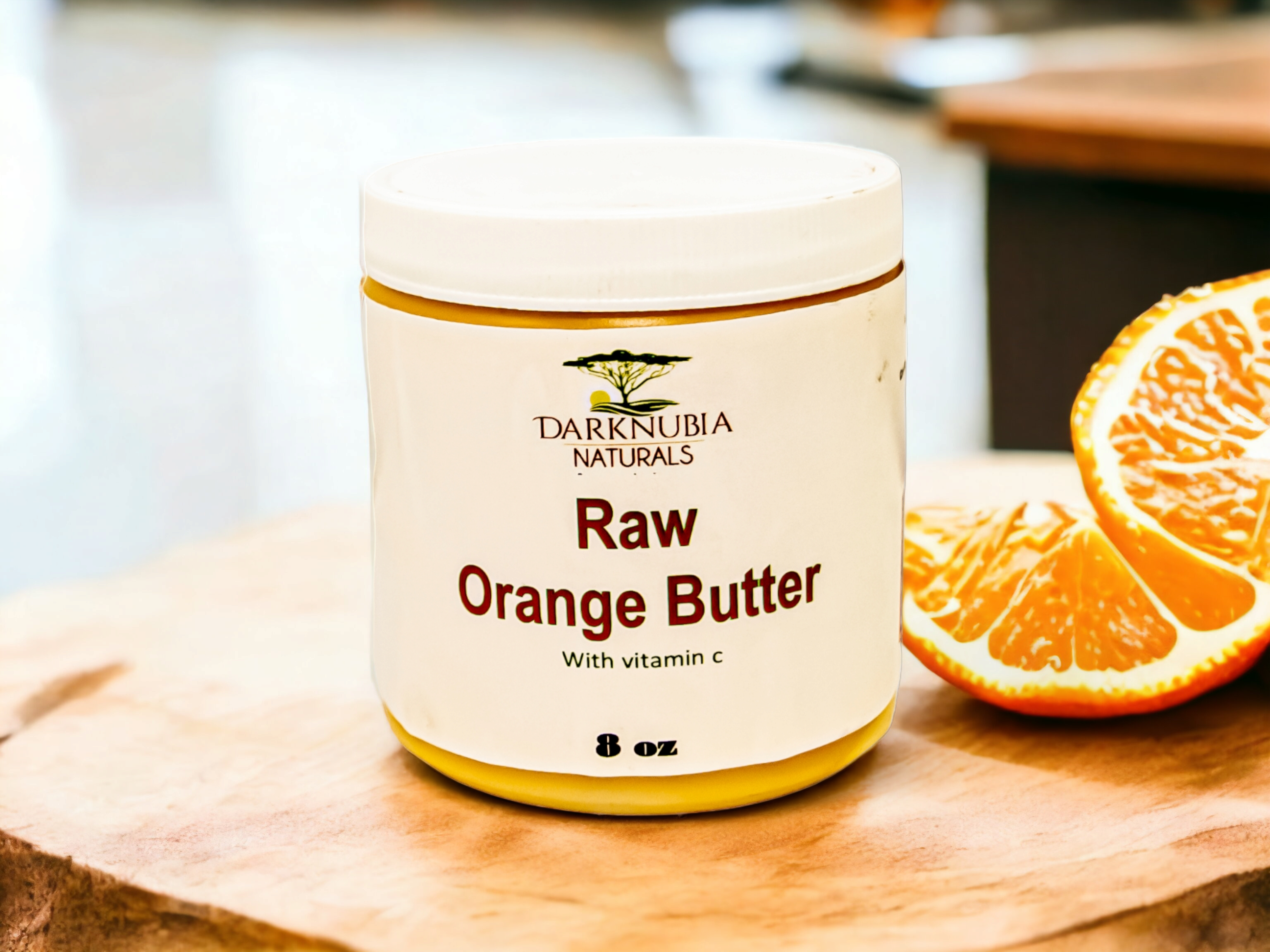 8oz Raw orange butter with vitamin c and 2 free grapefruit handmade soaps