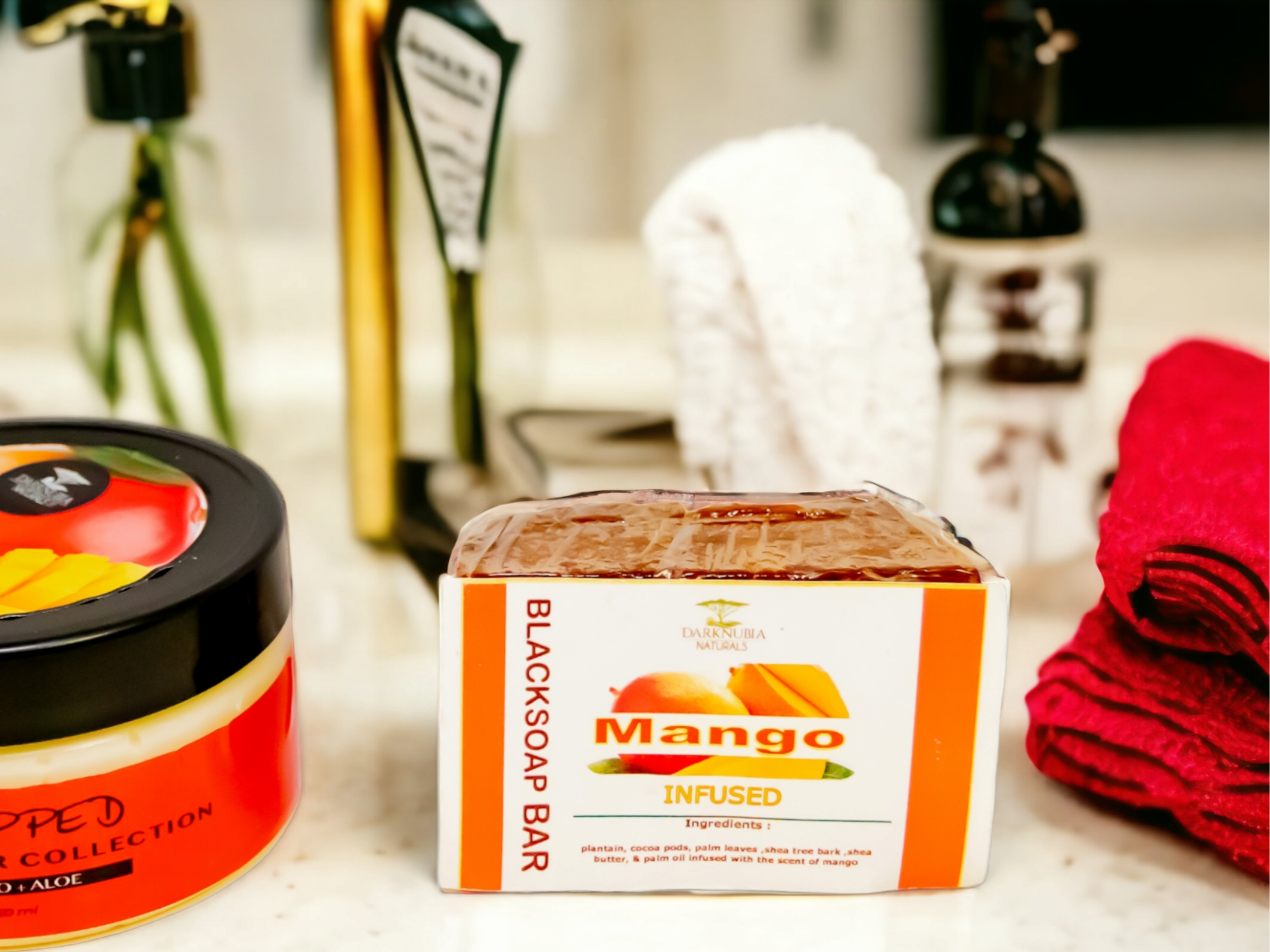 Mango infused blacksoap bar 180g