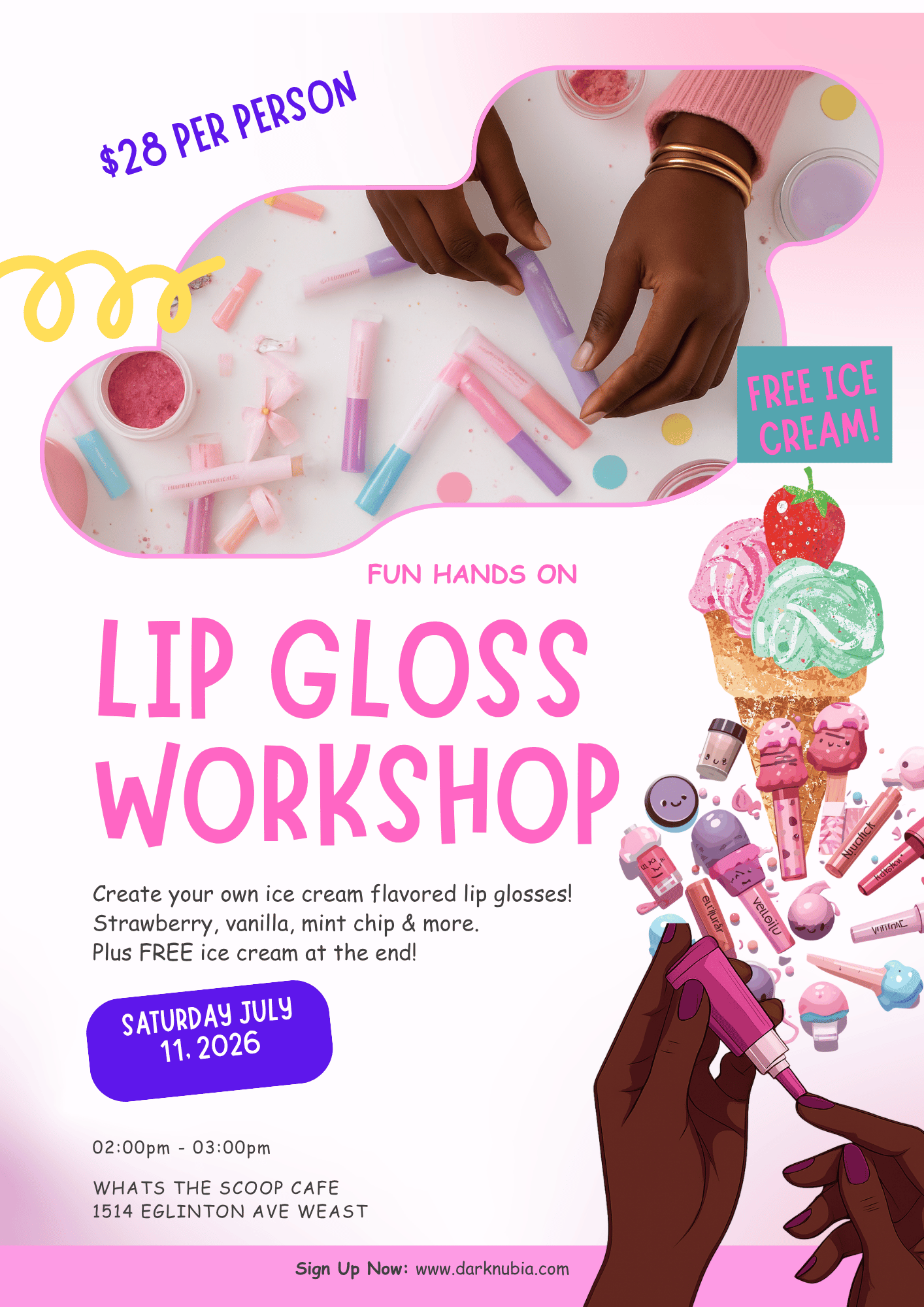 Lip gloss making workshop
