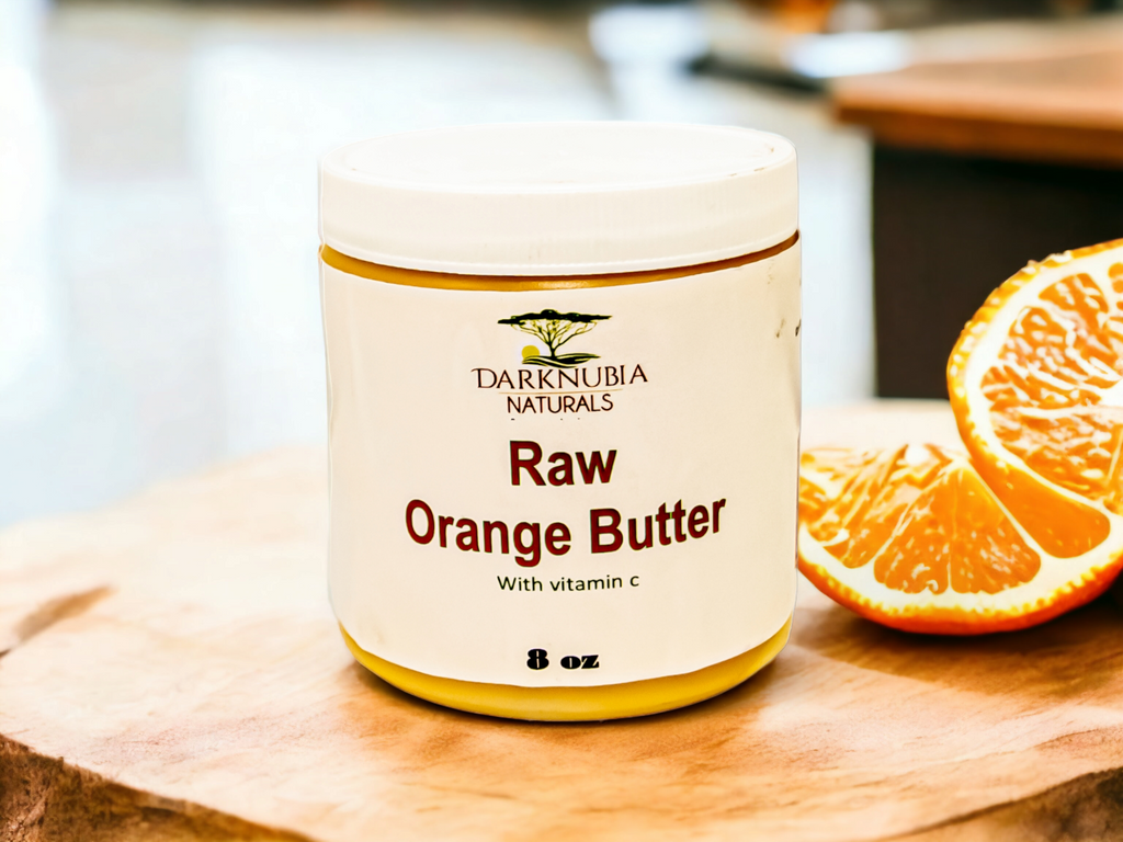8oz Raw orange butter with vitamin c and 2 free grapefruit handmade soaps
