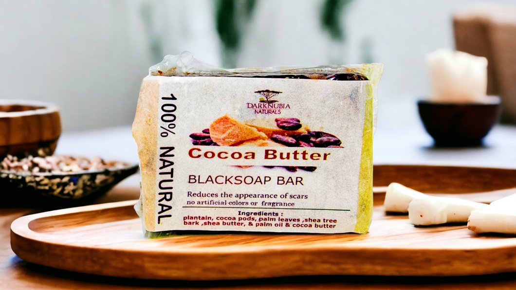 COCO BUTTER INFUSED RAW BLACK SOAP BAR