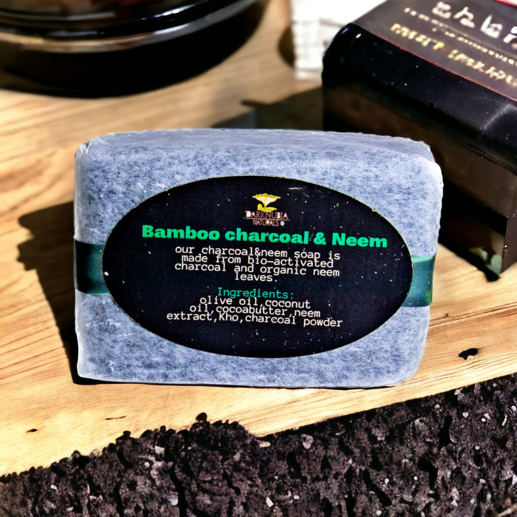 Neem bamboo and charcoal face soap