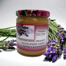 Load image into Gallery viewer, Raw wildflower honey infused with lavender