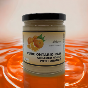 Raw wildflower honey infused with orange extract