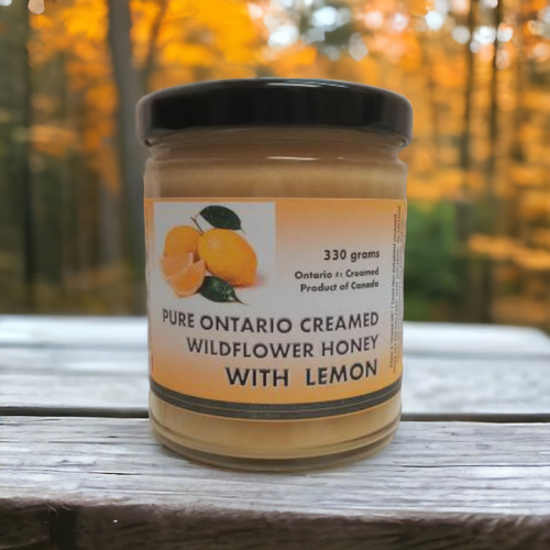 Raw wildflower honey infused with lemon