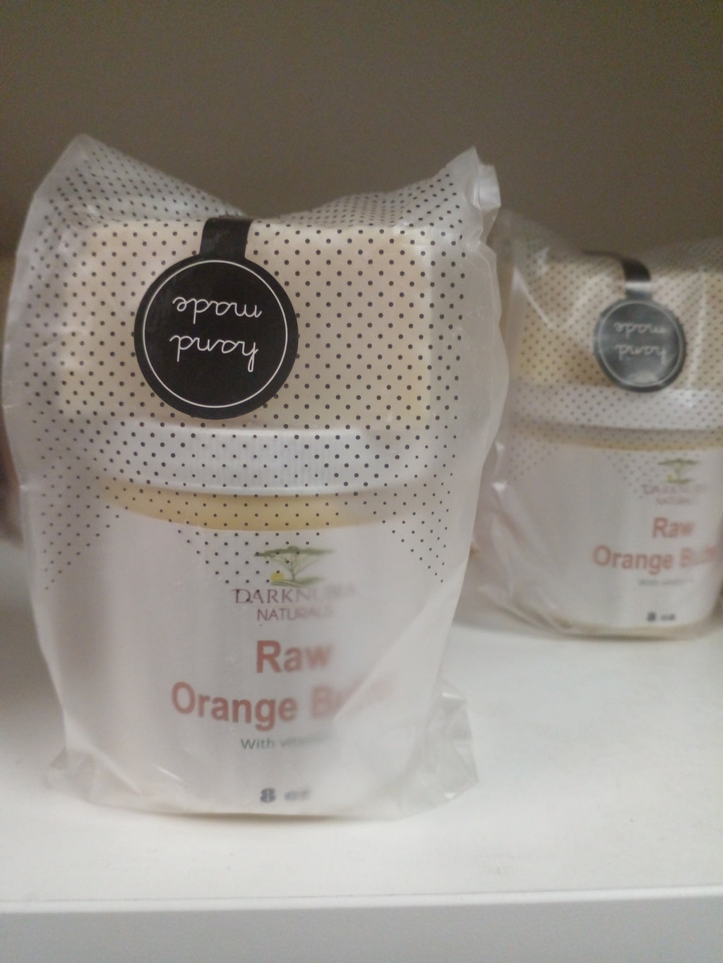 8oz Raw orange butter with vitamin c and 2 free grapefruit handmade soaps