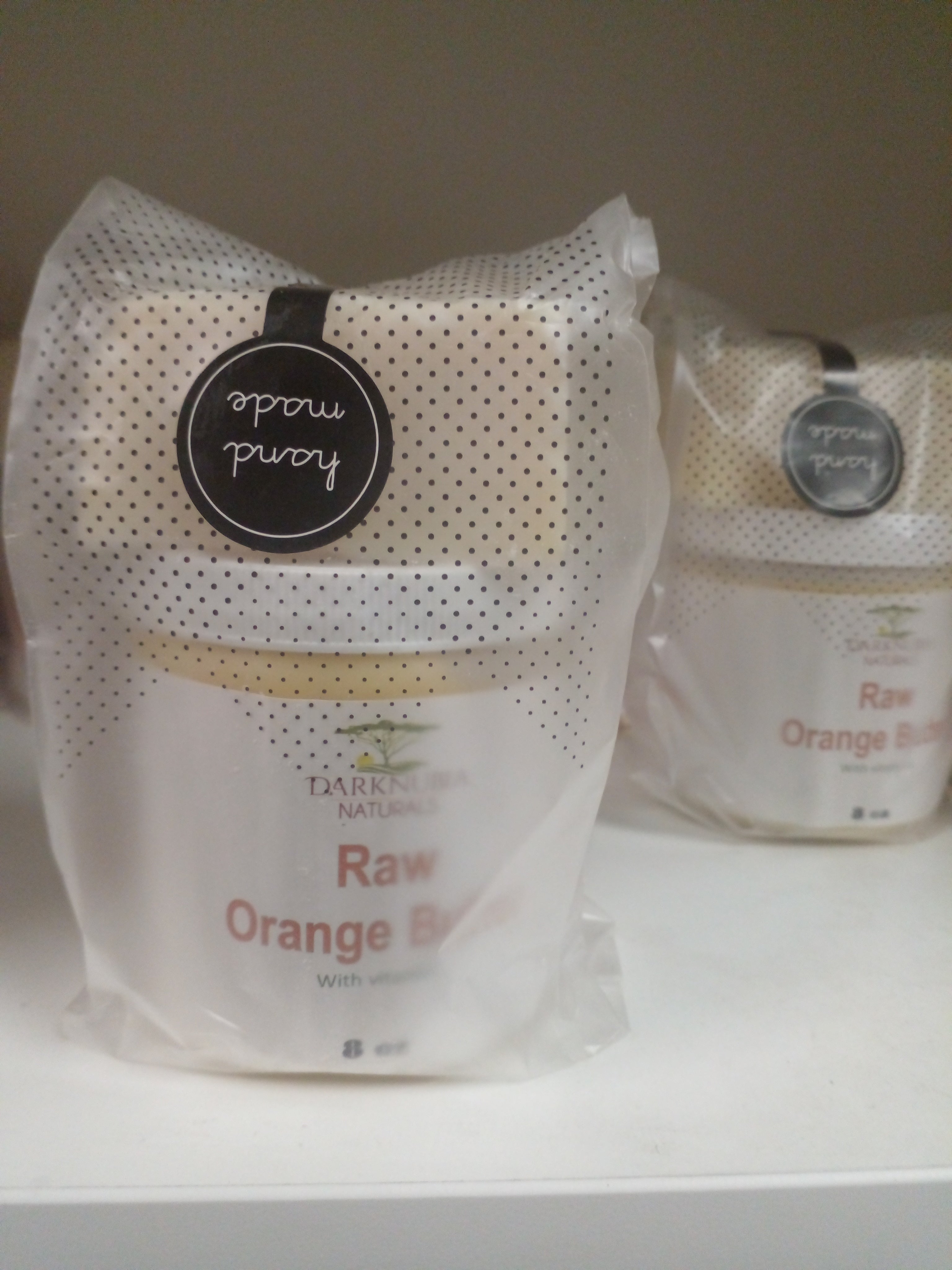 8oz Raw orange butter with vitamin c and 2 free grapefruit handmade soaps