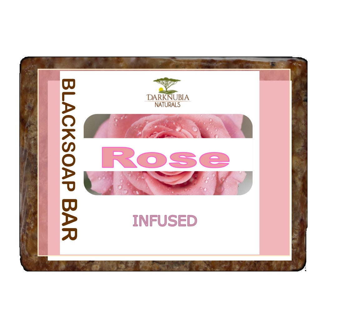 Rose infused blacksoap bar 90g